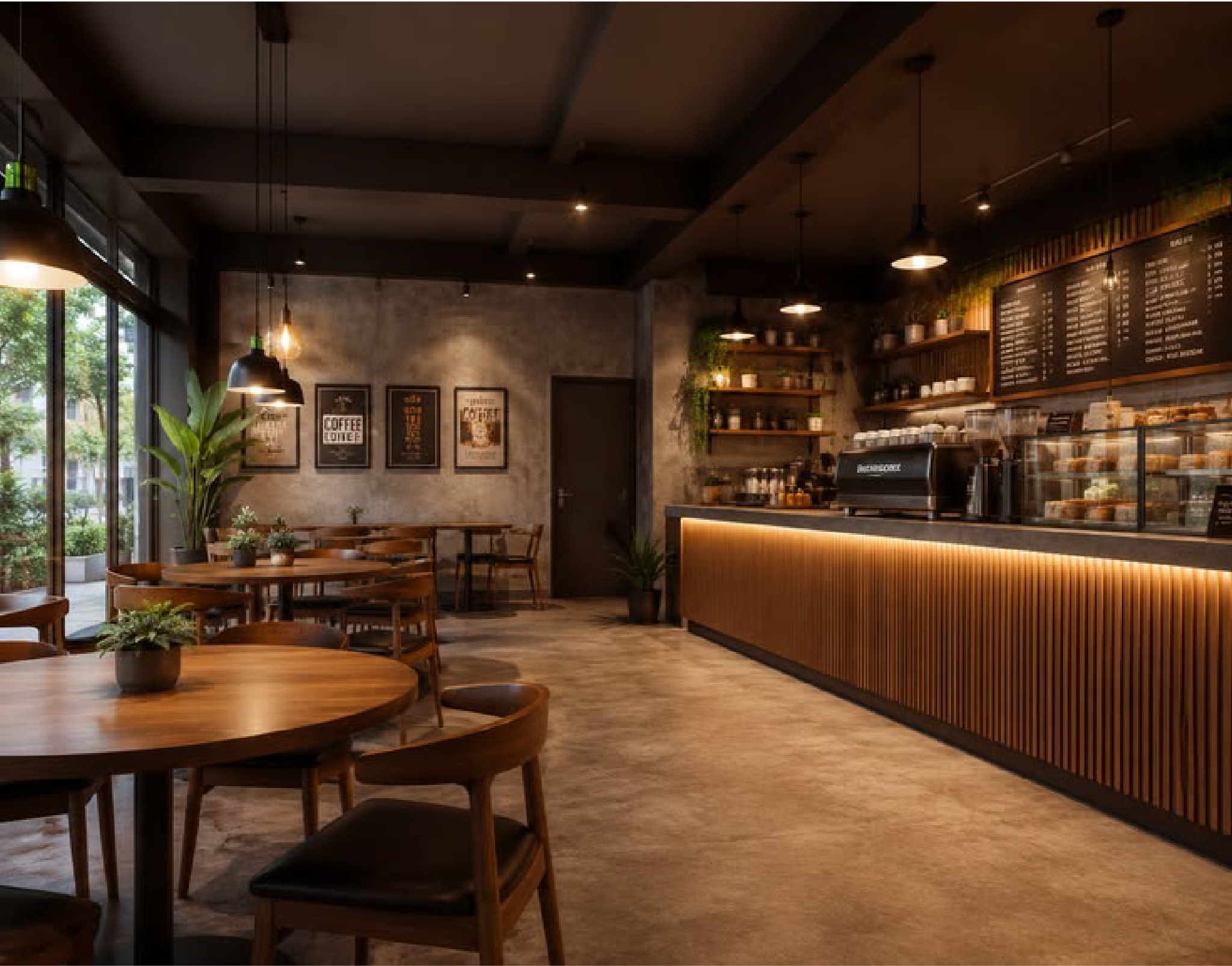 Cafe duvar tasarımı detayı