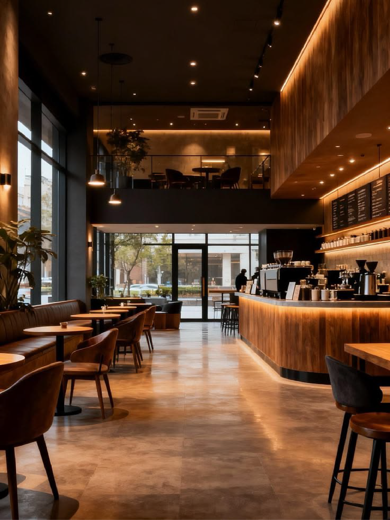Cafe dekorasyonu - genel görünüm